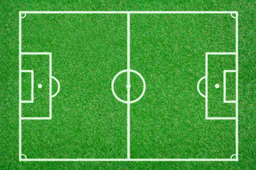 Obraz na płótnie Canvas Green artificial grass football field background