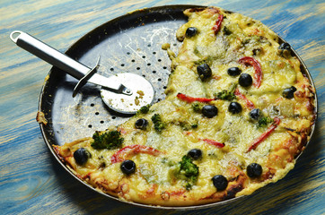 smaczna i świeża pizza wegetariańska
