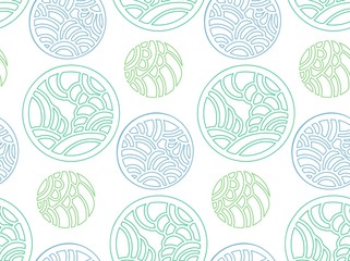 Abstract seamless background . Circlies pattern in oriental style. Vector illustration.