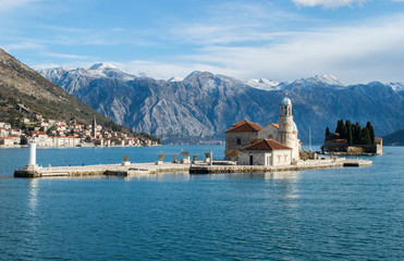 Fototapeta premium Church Our Lady of the Rocks in Perast