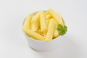 raw chipped potatoes