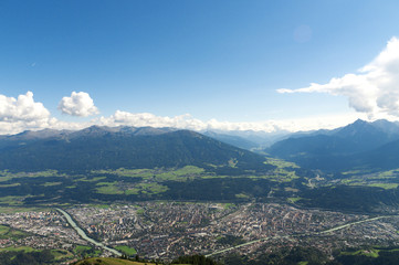 Tyrolean Alps near the peak Hafelekar in Innsbruck , Austria