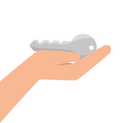 hand human with keys vector illustration design
