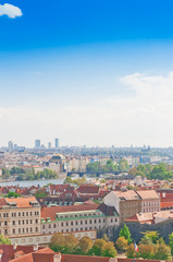 Fototapeta premium Aerial view of Prague from Prague Castle. Prague, Czech Republic