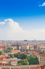 Obraz premium Aerial view of Prague from Prague Castle. Prague, Czech Republic