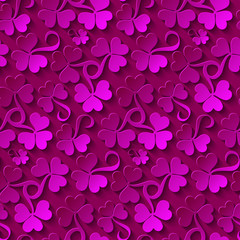 Clover seamless pattern. Vector illustration