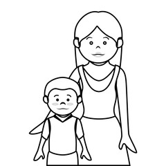 happy family member character vector illustration design