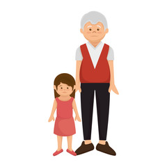 happy family member character vector illustration design
