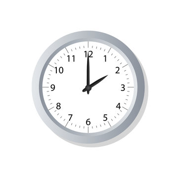Clock symbol icon on white