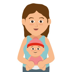 happy family member character vector illustration design