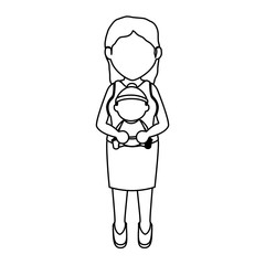 happy family member character vector illustration design