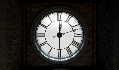 Fototapeta premium Antique Backlit Clock