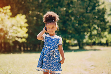 little girl on a walk