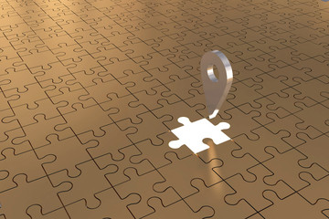 The Puzzle piece Local missing Gold Plane