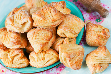 Cottage cheese and sugar cookies crows feet