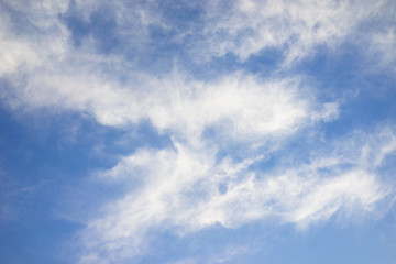 Cloudscape on blue sky on clear day