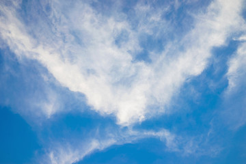 Cloudscape on blue sky on clear day