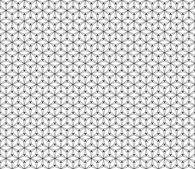 Vector seamless pattern, simple geometric triangular texture. Illustration of windmills, fans. Abstract black & white endless background, repeat tiles. Design for prints, decor, textile, digital, web