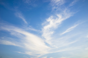 Naklejka na ściany i meble Cloudscape on blue sky on clear day