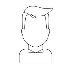 man avatar character icon over white background. vector illustration