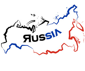 Mapa Rosji - obrazy, fototapety, plakaty