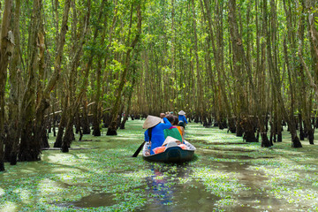 Tourism rowing boat in Mekong delta, Vietnam © Hanoi Photography
