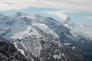 Fototapeta na wymiar Panorama vom Kehlstein auf die Alpen
