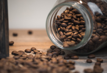 coffee beans in jar