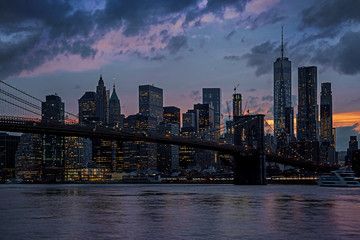 Panorama new york city at night