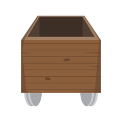 empty trolley, vector image, flat design