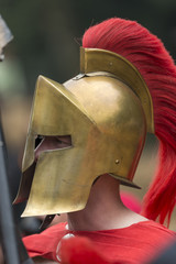 Römische Kämpfer mit Helm