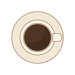 mug or cup topview icon image vector illustration design 
