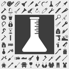 Obraz premium laboratory flask vector icon