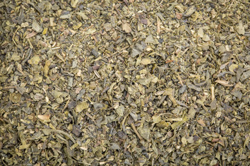 China  green tea fanning background