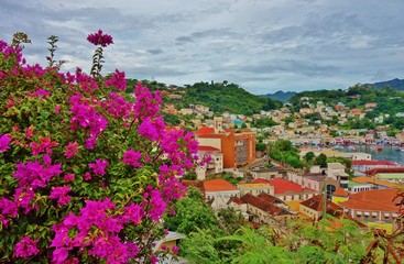 Landscape view of St George's, the capital of Grenada - obrazy, fototapety, plakaty