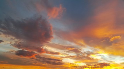 Sunrise above the clouds