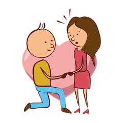 couple love card icon vector illustration design