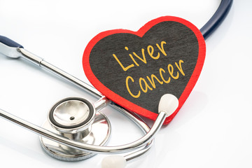 stesthoscope with red heart shape - medical concept