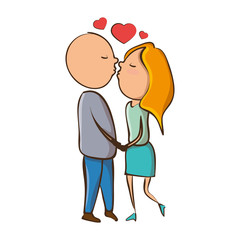 couple love card icon vector illustration design