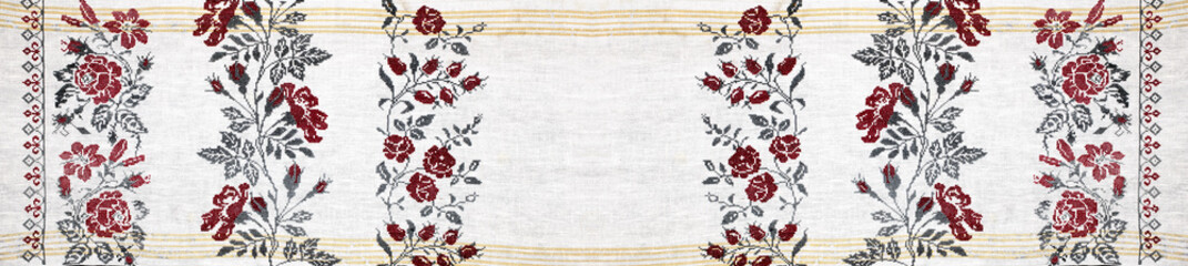 Ukrainian folk embroidery, handmade