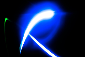 Abstract glow light blurred background. Blue and green