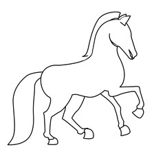 Fototapeta premium horse animal icon over white background. vector illustration