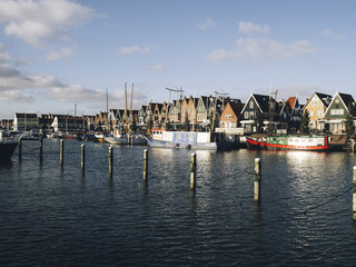 Fototapeta premium The Harbor of Volendam. The Netherlands.