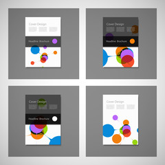 Abstract bright simple technology brochure template. Connection structure