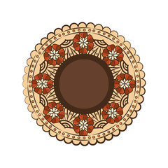 floral cute frame decorative vector illustration design