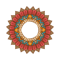 mandala art decorative icon vector illustration design