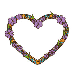 floral cute frame decorative vector illustration design