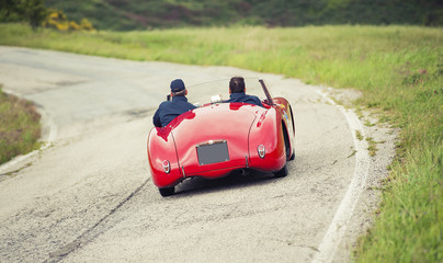 Red vintage car