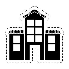 exterior building isolated icon vector illustration design