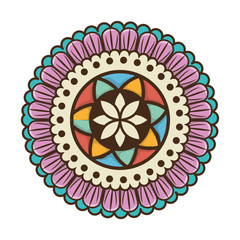 mandala art decorative icon vector illustration design